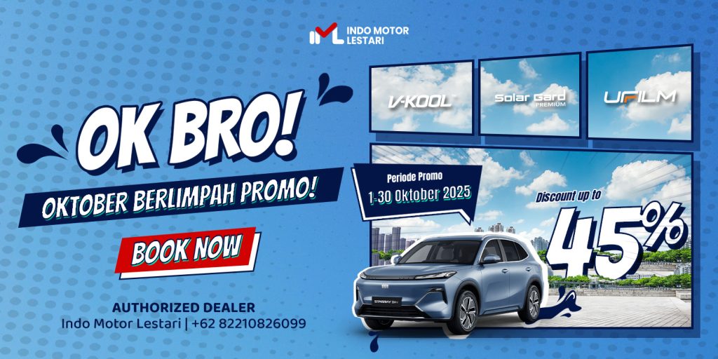 PROMO KACA FILM OKTOBER TERDEKAT JAKARTA VKOOL SOLAR GARD UFILM